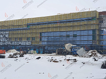 Остекление строящегося терминала международного аэропорта в г. Уфа
